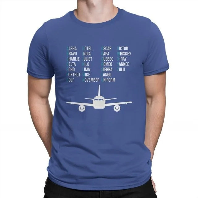 Aviation Lover Phonetic Bet irt Airplane Pilot Gift Cusizable Design Hand-Painted T-shirt for Men And Women