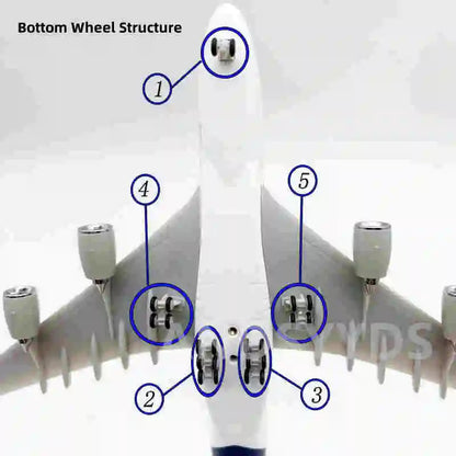Display Toy Resin Plane 30CM Scale Model Diecast Airways A380 Dubai Expo Painted Aviation Airplane With Wheel Collection Gifts