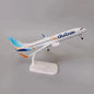 20cm Alloy Metal Air Fly Dubai Airlines B737 Diecast Airplane Model Dubai Boeing 737-800 Airways Plane Model Aircraft w Wheels