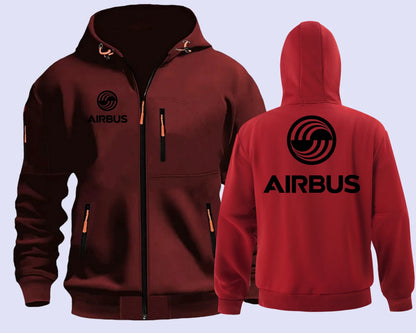 Airbus Airbusfan A320 AVIATION Flight Men's Hoodies Zip Hoodie Men Sweatshirts  Hooded Sweatshirt Zipper Cardigan Streetwear