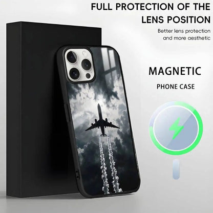 Airplane Plane Fly Travel Cloud Phone Case For IPhone 17 16 15 14 13 12 11 Pro Max Plus Mini Magsafe Wireless Magnetic Funda