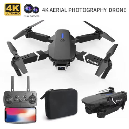 Original E88 Professional Wide Angle RC Dron HD 4K Camera Mode Foldable Helicopter Aircraft Quadcopter Drone Kid Gift Toys