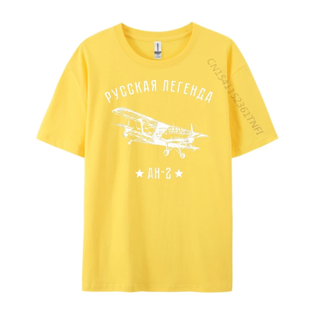 Airplane Russian Legend Antonov An 2 Aviators Pink Graphic Tees Original Mens T-Shirts Printed On Short Sleeve