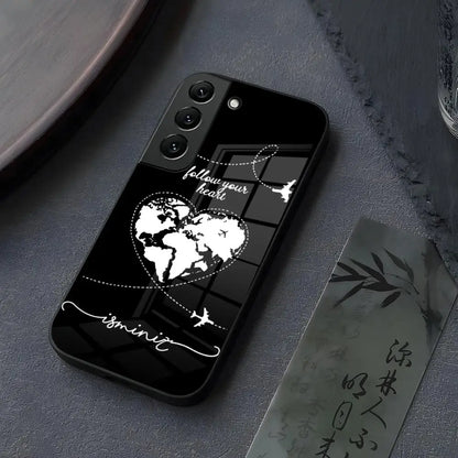 Popular Planes World Map Travel Phone Case Glass for Samsung Galaxy S23 S25 S24 S21 S22 S20 Ultra Fe Plus A34 A54 A24 A52 A53 M5