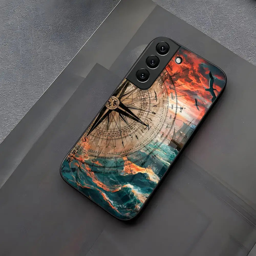 Popular Planes World Map Travel Phone Case Glass for Samsung Galaxy S23 S25 S24 S21 S22 S20 Ultra Fe Plus A34 A54 A24 A52 A53 M5