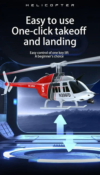 RC ERA C138 BELL 206 Jet Ranger 6-axis Gyro Stabilized Altitude Hold 4ch RC Helicopter Aircraft Hobby for Adults -RTF