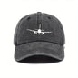 Airplane printed cap with simple design, men and women