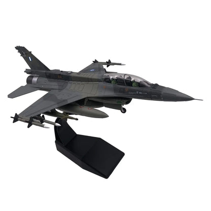 1:72 F16 Diecast Fighter Model, Retro Plane Model, Stimulated Airplane Collection Model with Display Base for Bedroom