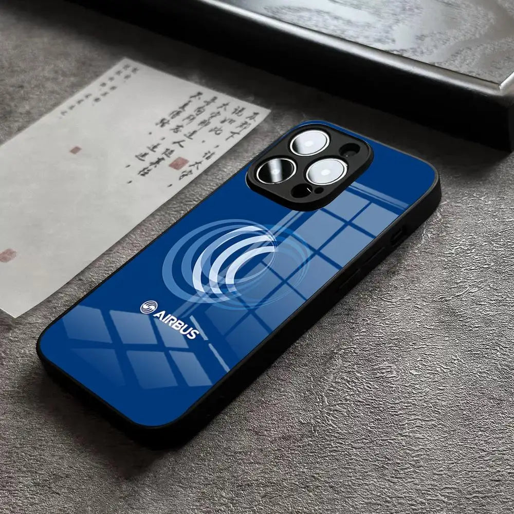 Airbus Logo Phone Case For IPhone 17 14 Pro Max 15 Pro 12 11 13 Mini X XR XS 16e Plus SE Glass Cover