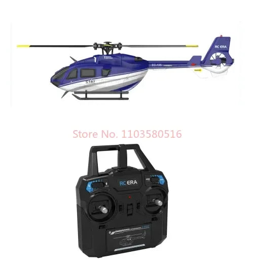 New C187 Remote Control Airplane Kubingke Ec135 Model Remote Control Helicopter Single Paddle No Ailerons Airplane Model Toy
