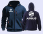 Airbusfan A320 AIRBUS AVIATION Flight Sports Sweatshirt Cardigan Hooded Jackets Cardigan Hooded Sweatshirts Baseball Jacket
