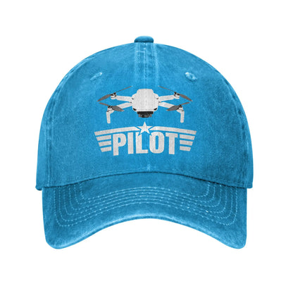 Drone Pilot for Quadcopter Men Women Baseball Caps FPV Racing Pilot Distressed Washed Hats Vintage Outdoor Travel Gift Sun Cap