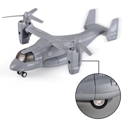 Diecast Alloy Simulated Osprey Transporter Fighter Aircraft Aviation Model Military Transport Aircraft Kid Toy Collect Ornament
