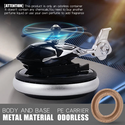 Unscented No fragrance DIY Perfume diffuser helicopter car air freshener solar power rotating decoration ornament dashboard men