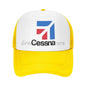 Cessna Logo Print Mesh Baseball Cap American Aircraft Manufacturer Y2k Retro Men Hip Hop Hats Outdoor Sun Snapback Cap Gift