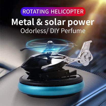 Unscented No fragrance DIY Perfume diffuser helicopter car air freshener solar power rotating decoration ornament dashboard men