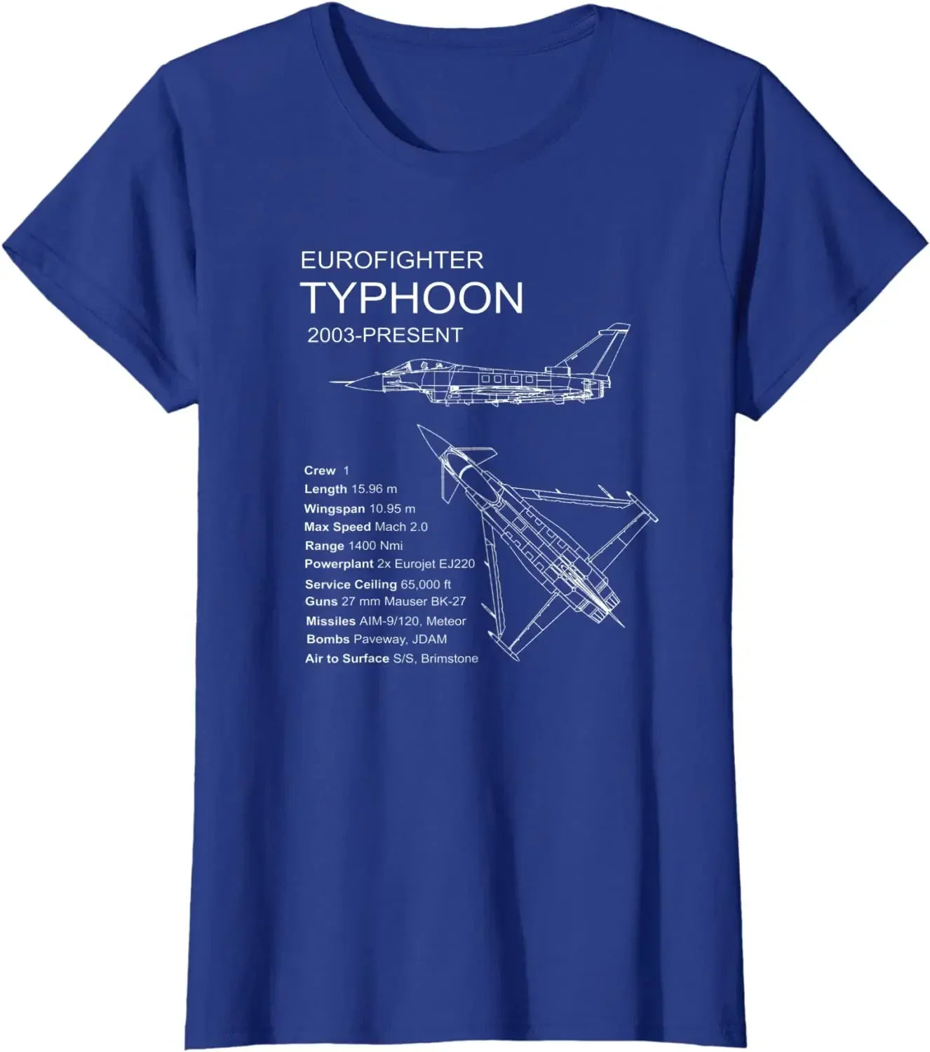 Eurofighter Typhoon Jet Aeroplane Airplane Men T-Shirt Short Sleeve Casual Cotton O-Neck