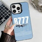 B-BoeingS 777 Top Airplane  Phone Case For iPhone 17,16,15,14,13,12,11,Pro,Max,Plus,E,Air,Mini Black IMD Cover