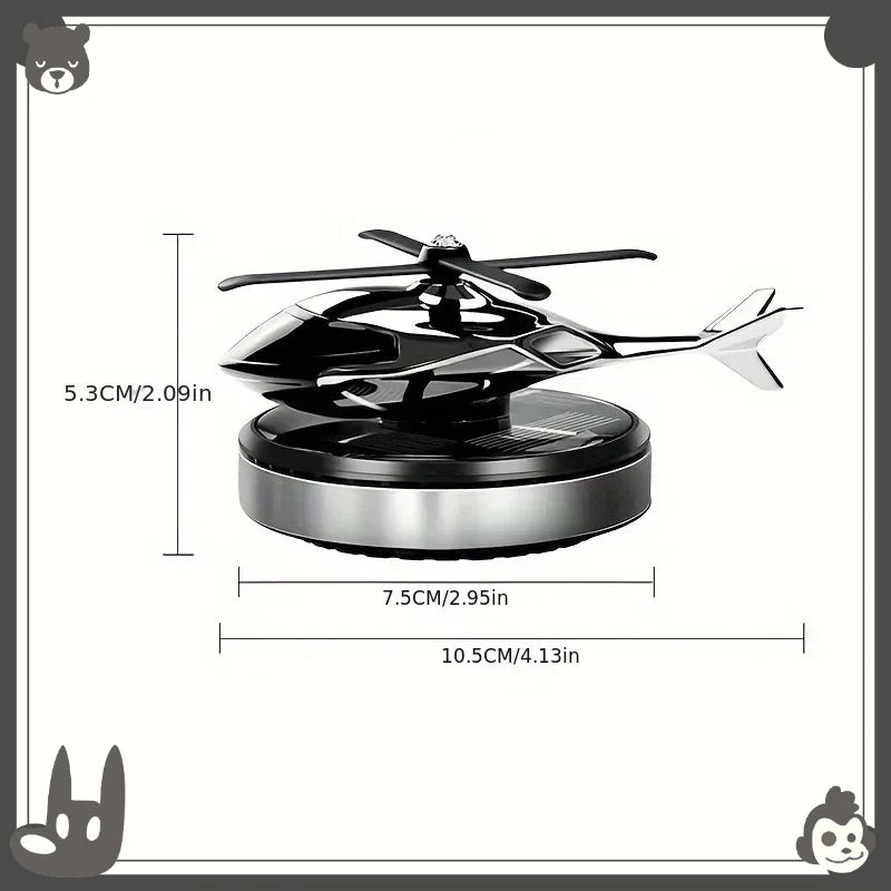 Helicopter Styling Solar Car air freshenerDecorative Aromatherapy Car interior accessories Propeller rotary perfume diffuser