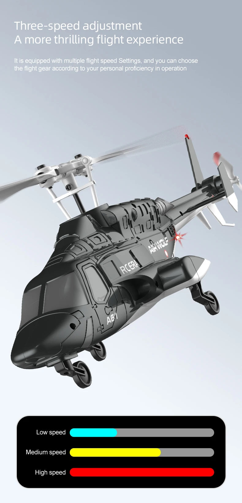 A61 RC Helicopter 2.4G 6-Aixs Gyroscope 4CH Altitude Hold Optical Flow Remote Control Helicopter Toys For Kid Adult