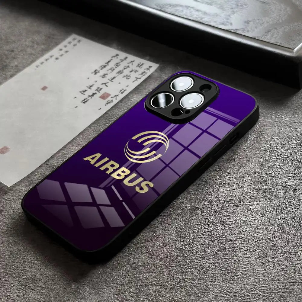 Airbus Logo Phone Case For IPhone 17 14 Pro Max 15 Pro 12 11 13 Mini X XR XS 16e Plus SE Glass Cover