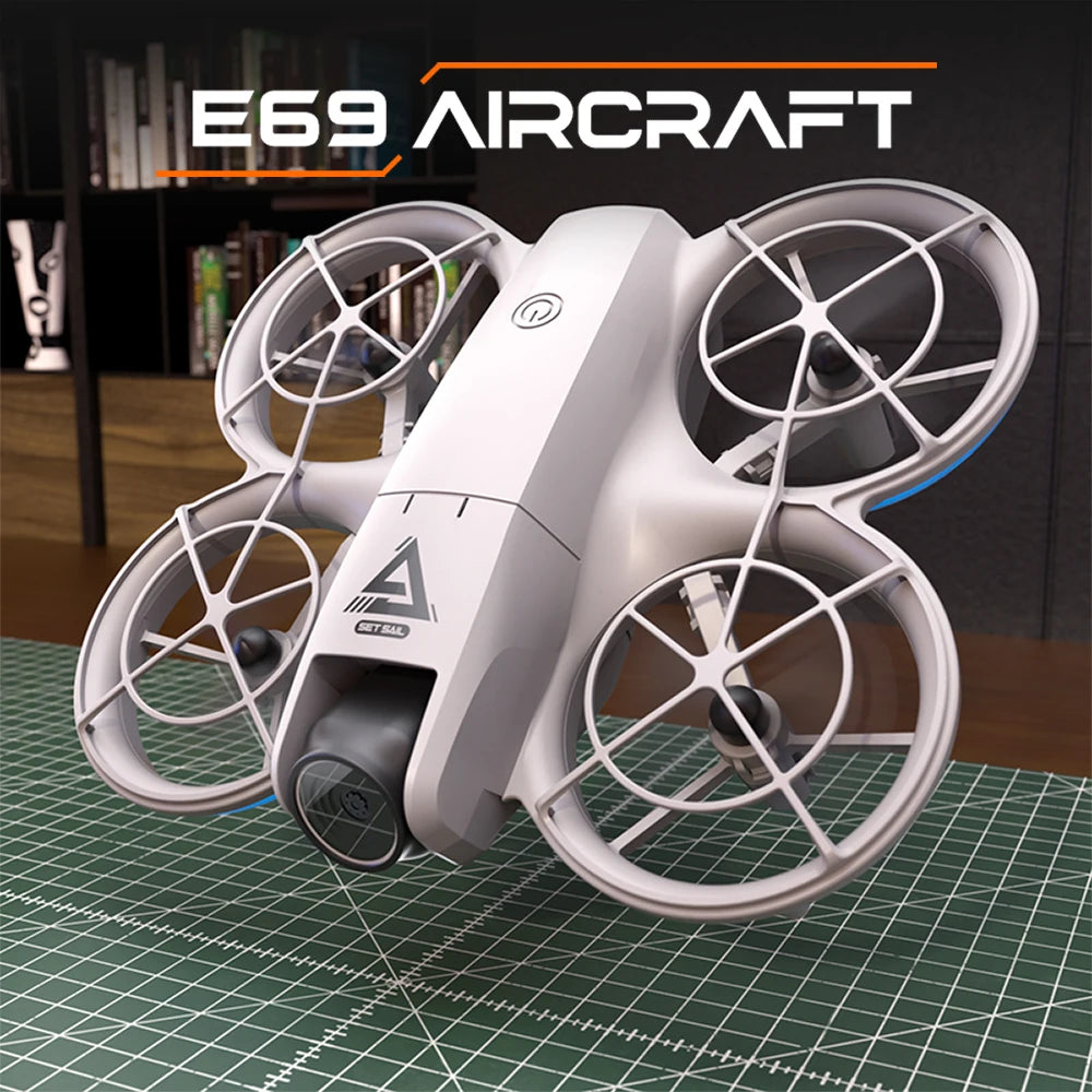 E69 Mini Drone Professional 8K Camera with WiFi FPV UAV Screen Remote Control and Obstacle Avoidance Quadcopter Kid Toy