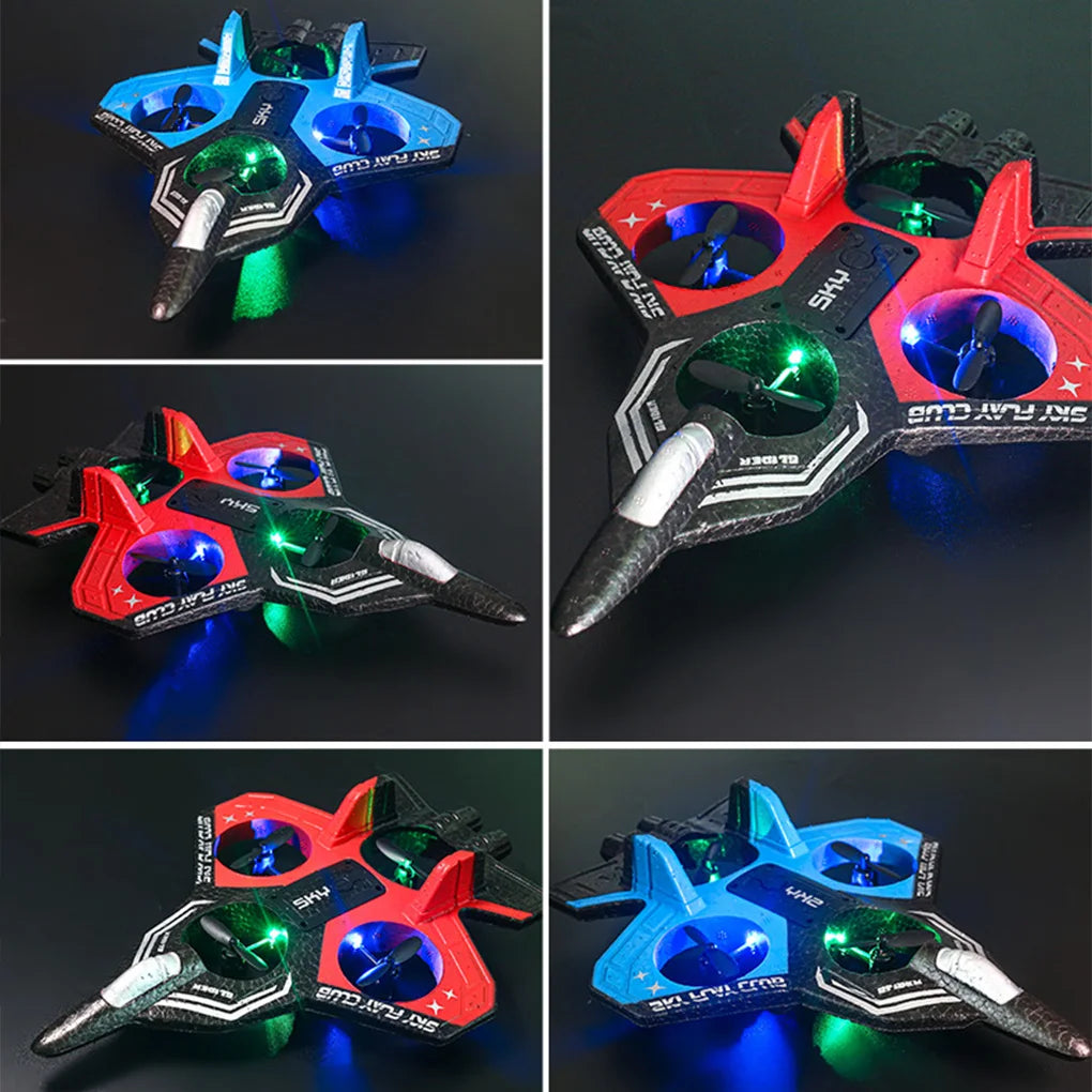 YP3 Glider RC Drone with Light Flying Helicopter RC Hobby Jet Plane 2.4G Stunt Remote Control Foam Fighter Airplane Toy Drone