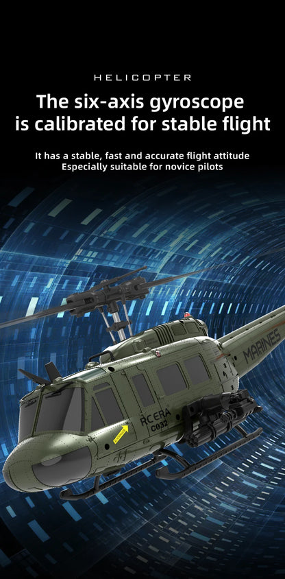 C032 RC Helicopter 2.4G 6-Aixs Gyroscope 6CH Altitude Hold Optical Flow Brushless Remote Control Helicopter Toys For Kid Adult