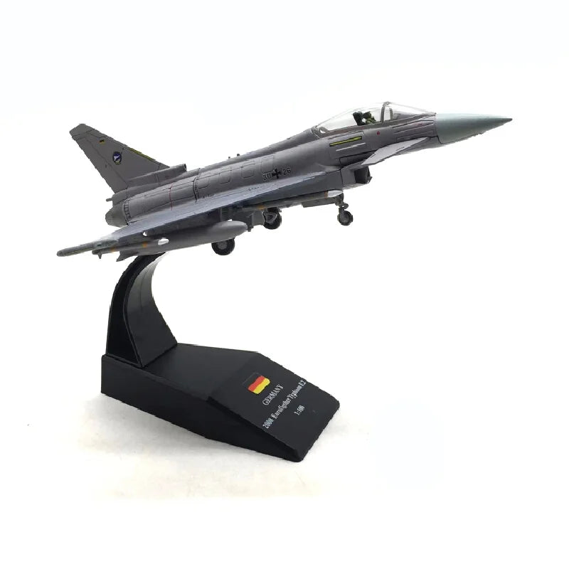 Die Cast Alloy Aircraft Model 1/100 European Typhoon Ef2000 Simulation Alloy Fighter Aircraft Model Indoor Collection Gift