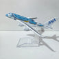 JASON TUTU 15CM ANA sea turtle painting Airbus A380 Airplane Model Aircraft Model Diecast Metal Planes Model All Nippon Airways