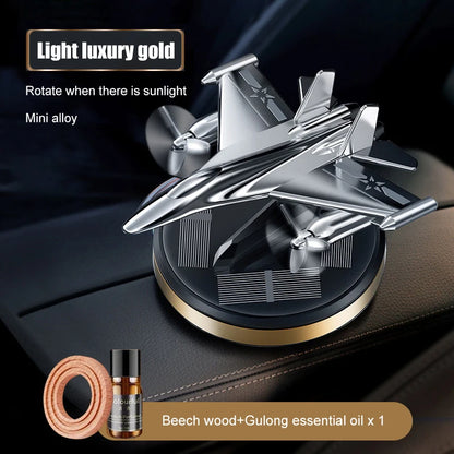 Car Air Freshener Solar Propeller Fighter Car Interior Decoration Accessories Long-lasting Fragrance Car Interior Decorations