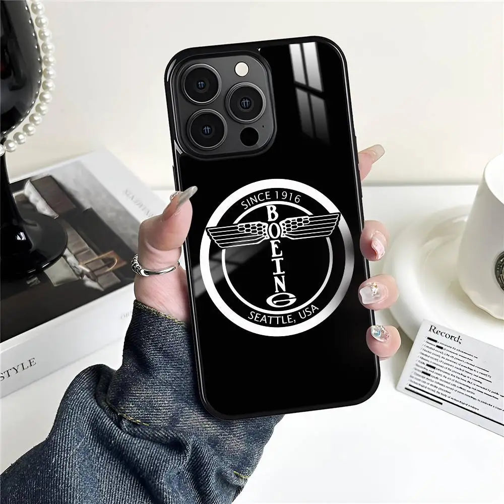 Cool The B_Boeing Design Phone Case MagSafe Magnetic for iPhone 16 15 14 13 12 11 Pro Plus Max Mini Wireless Charger Funda