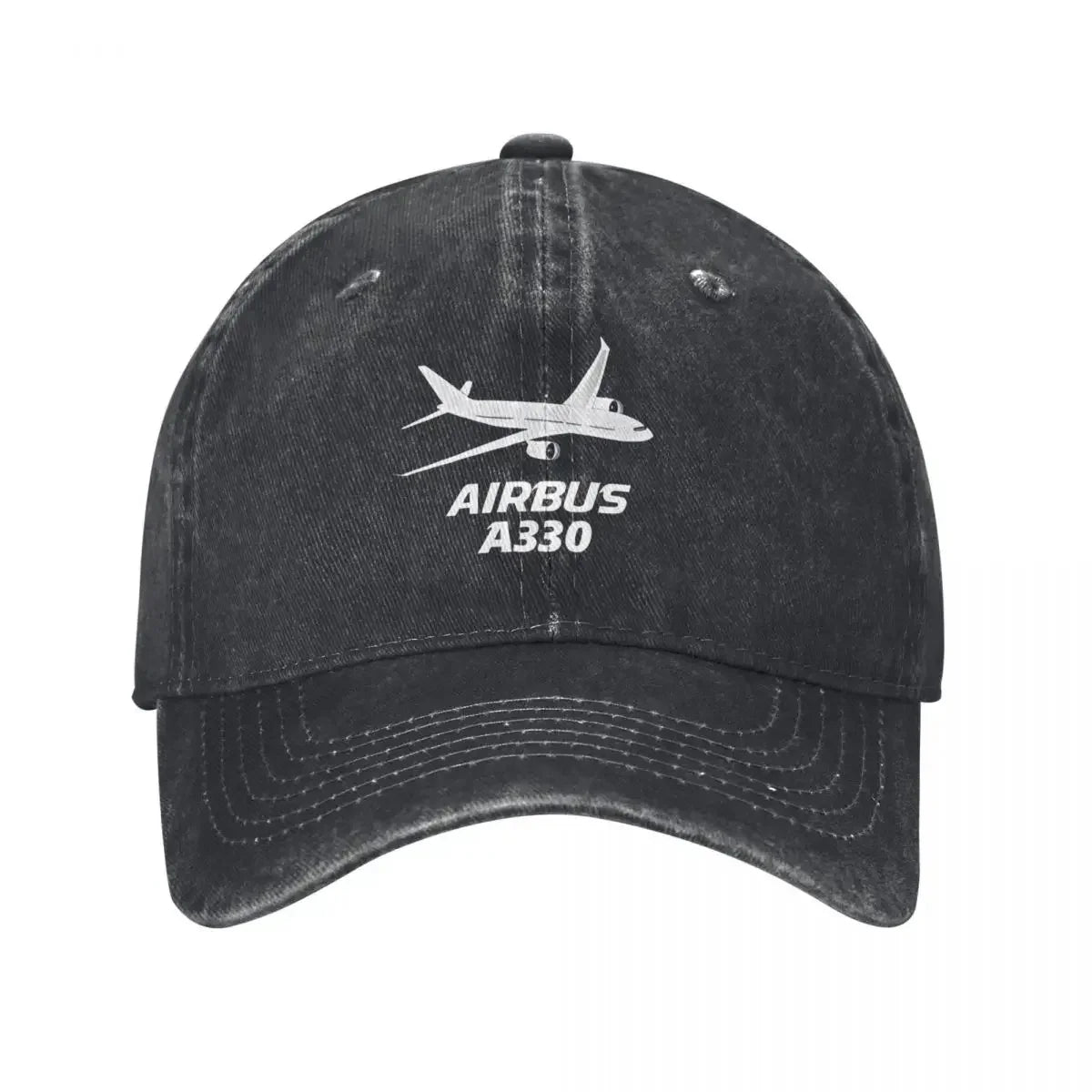 Airbus A330 Captain Baseball Cap Vintage Distressed Washed Airplane Sun Cap for Men Women Outdoor Activities Hats Cap