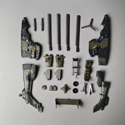 1:72 Creative Military Series Building Blocks The Tiger Style Twin Engine Armed Helicopter Model Toys For Boys Christmas Gifts