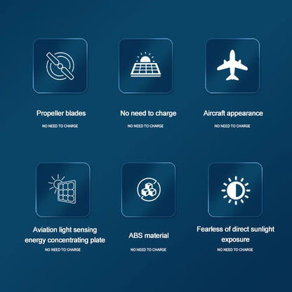Solar Powered Aircraft For Car Tabletop Office Alloy Solar Energy Rotate Airplane Solar Energy Rotate Helicopter