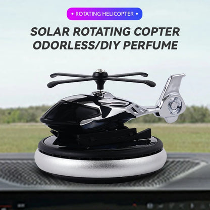 Unscented No fragrance DIY Perfume diffuser helicopter car air freshener solar power rotating decoration ornament dashboard men