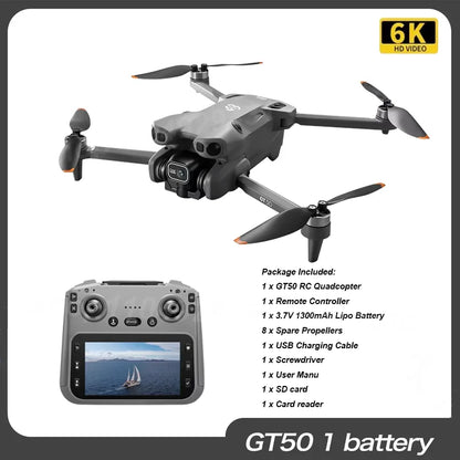 NEW GT50 PRO RC Drone 8K HD Dual Cameras WiFi GPS 20mins Flight Aerial Photography Quadcopter Remote Control UAV Boys Toys Gifts