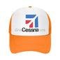 Cessna Logo Print Mesh Baseball Cap American Aircraft Manufacturer Y2k Retro Men Hip Hop Hats Outdoor Sun Snapback Cap Gift