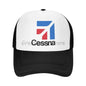Cessna Logo Print Mesh Baseball Cap American Aircraft Manufacturer Y2k Retro Men Hip Hop Hats Outdoor Sun Snapback Cap Gift