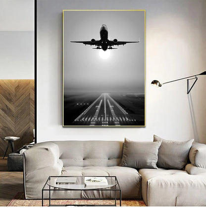 Home Decoration Plane Take Off Paintings Wall Art HD Prints