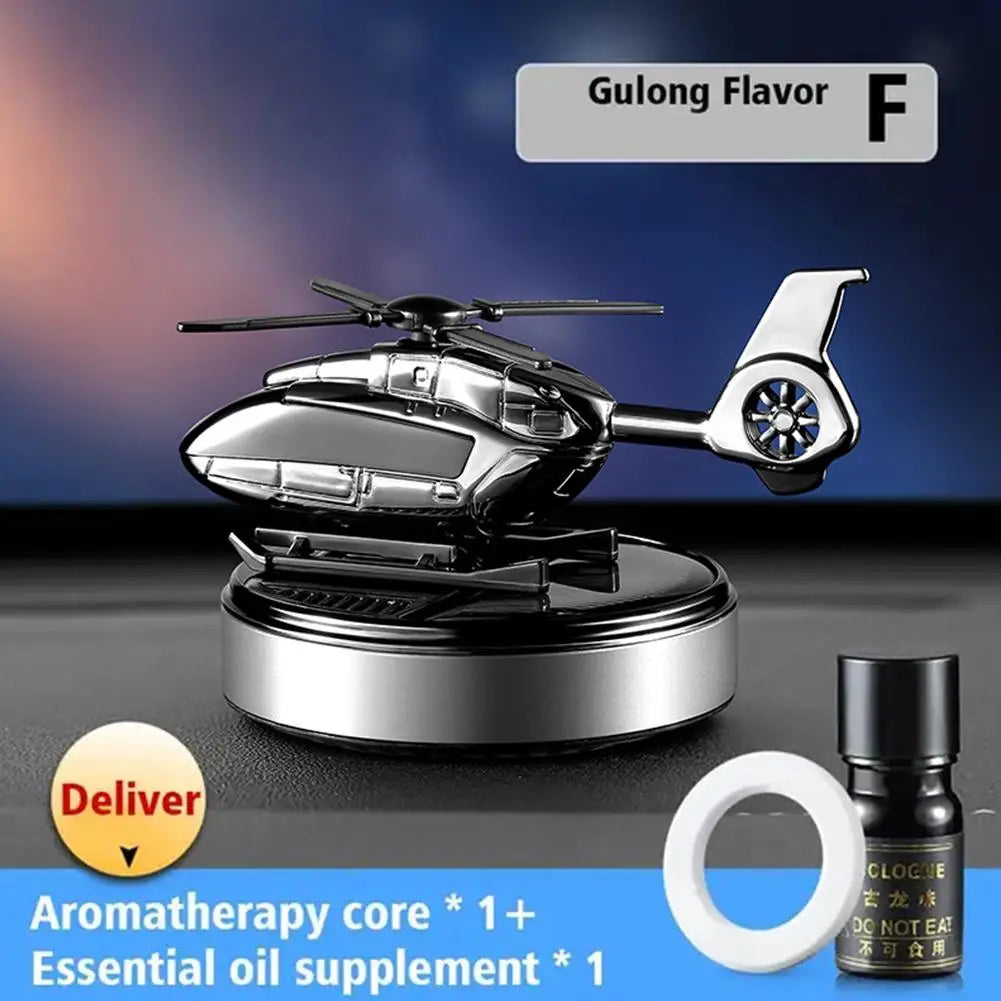 Car Solar Air Freshener Airplane Solar Helicopter Interior Accessories