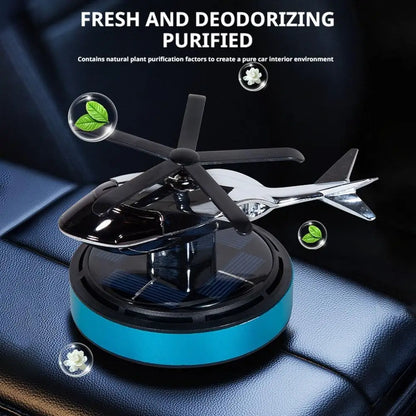 Helicopter Shaped Car Fragrance Diffuser Solar Rotating Feature Delicate Touch for Trendy Vehicle Interiors
