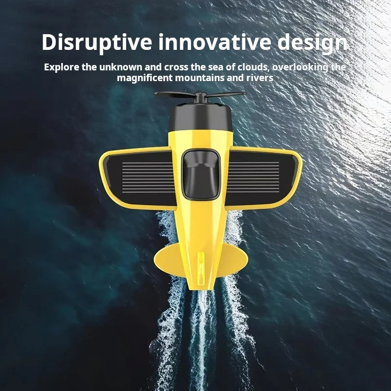 Car Solar Airplane Ornaments 360 Rotary Creative Car Center Console Powered Aircraft Ornaments Car Interior Decor Accessories
