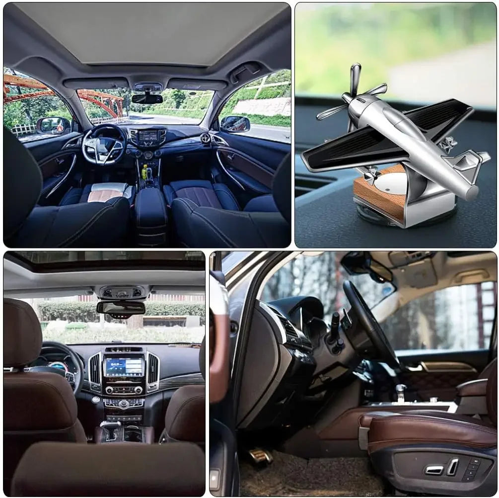 Car Air Freshener Solar Aircraft Decoration Mini Car Perfume Air Freshener Fragrance Car Airplane Ornament Car Accessories