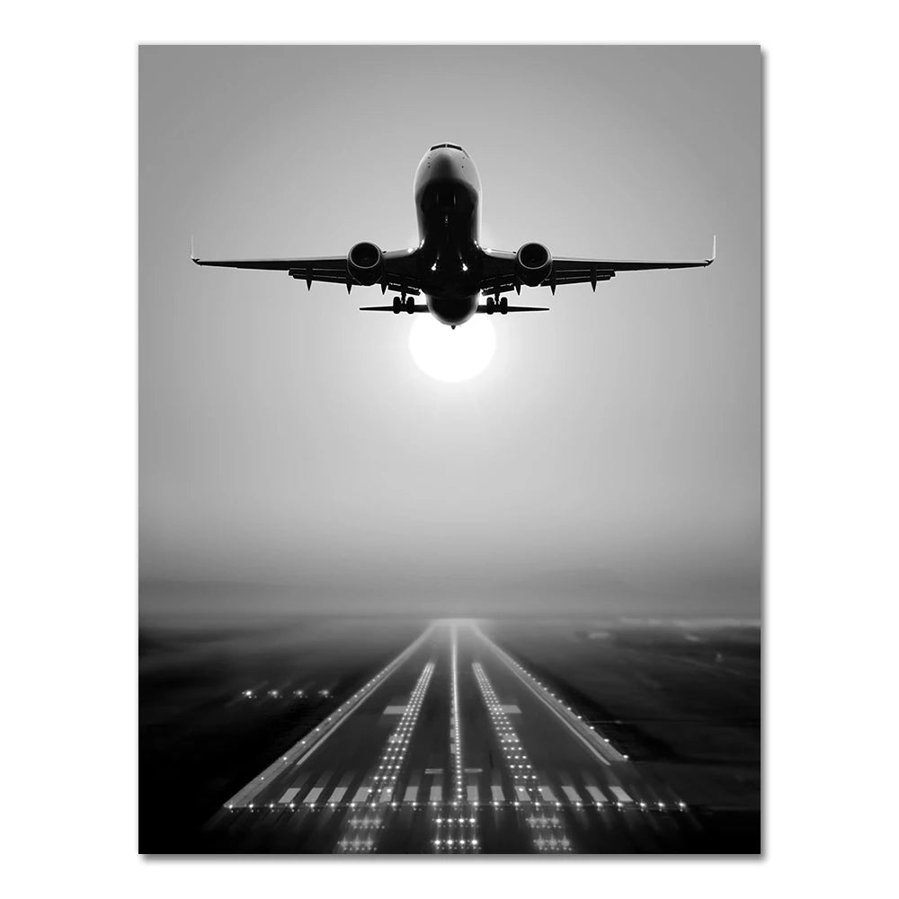 Home Decoration Plane Take Off Paintings Wall Art HD Prints