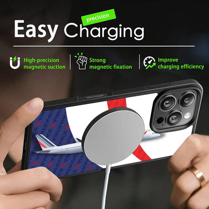 Fashion Pattern A-Airbus Logo Phone Case MagSafe Magnetic For IPhone 16 15 14 13 12 11 Pro Plus Max Mini Wireless Charger Funda