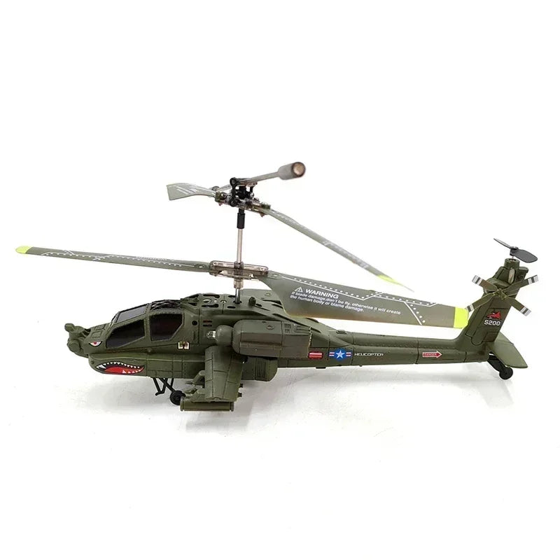 Simulation Apache Twin Paddle S109 20cm Multi-Function Remote Control Electric Helicopter Toy for Kids Small Aircraft Model Gift
