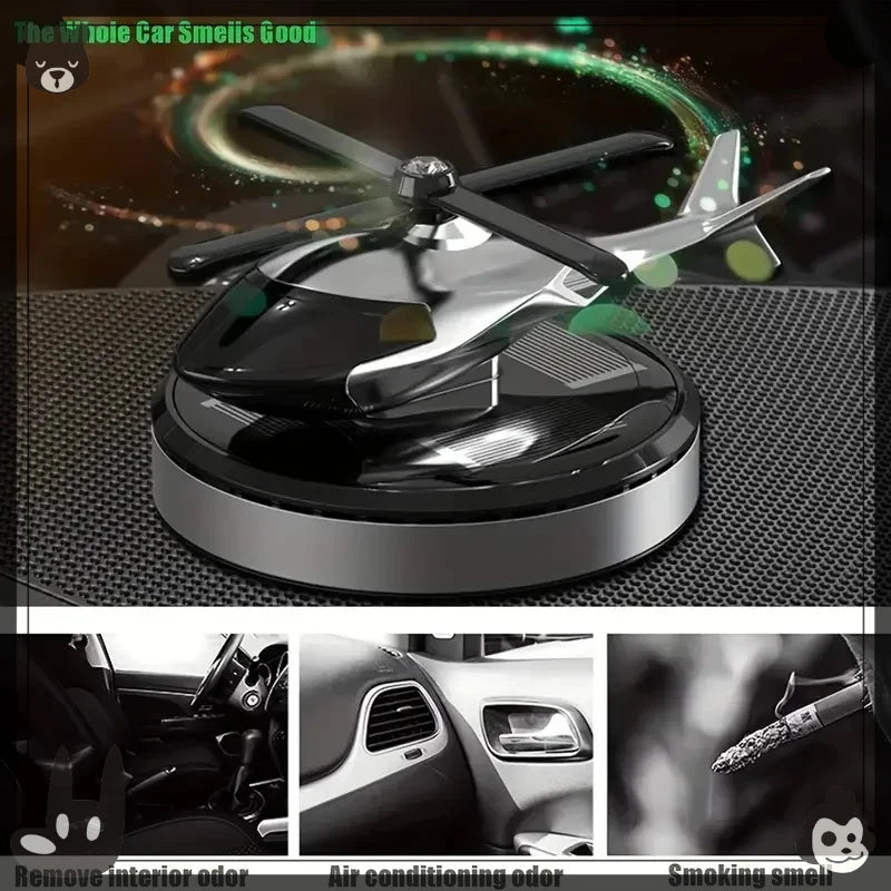 Helicopter Styling Solar Car air freshenerDecorative Aromatherapy Car interior accessories Propeller rotary perfume diffuser