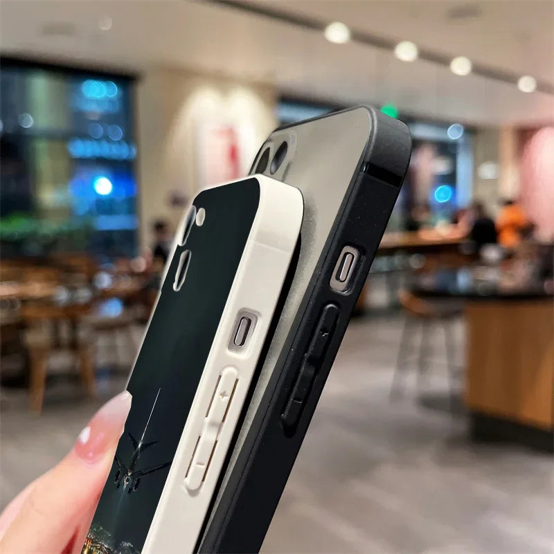 Airplane Landing Airport Painted Phone Case for iPhone 15 Cases iPone 16 14 13 12 11 Pro Max XS X XR 7 8 Plus SE 2022 Soft Cover