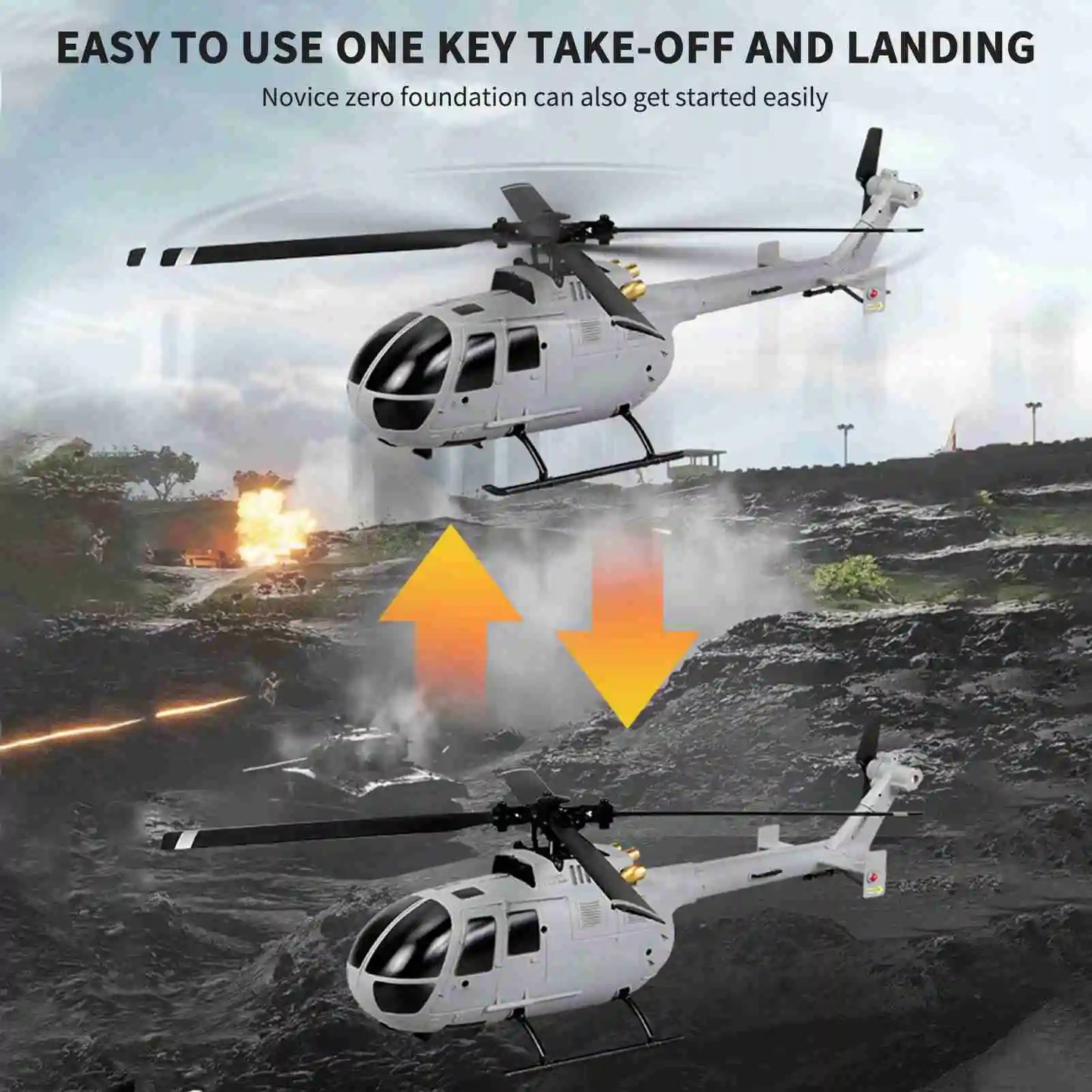 RC Helicopter RC Drone Single Propeller Without Ailerons 6 Axis Gyro Stabilization RC Airplane Altitude Hold Toy